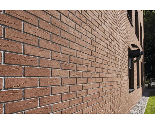 Fațadă cu cărămizi aparente