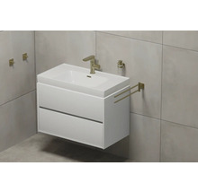 Mobilier lavoar cu două sertare, baterie, dozator de săpun și suport pentru prosoape