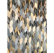 Decor de perete cu elemente metalice geometrice pentru interioare