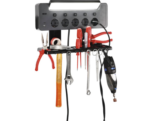 Panou pentru scule cu prelungitor și diverse scule