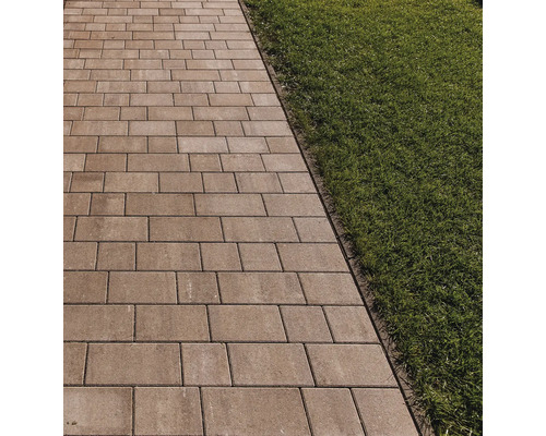 Pavele din beton lângă gazon