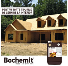 Casă în construcție cu ignifug și logo Bochemit