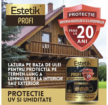 Lazura pentru lemn Estetik Profi pentru protecția lemnului la interior și exterior