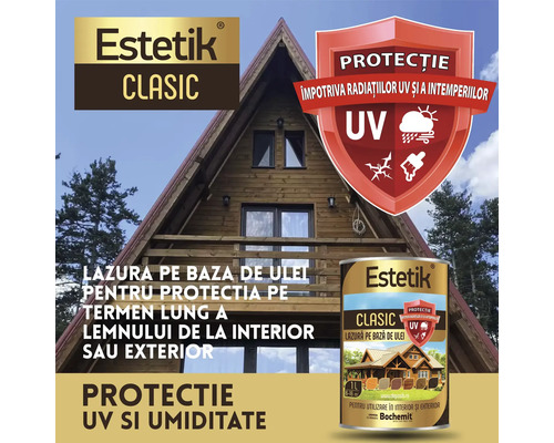 Lazura de lemn Estetik Clasic pentru interior si exterior