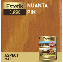 Lazură pentru lemn Estetik Clasic Pin, cutie de 5 litri pentru utilizare la interior și exterior