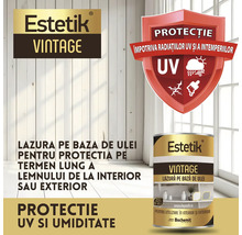Lazură de lemn pe bază de ulei Estetik Vintage pentru interior și exterior