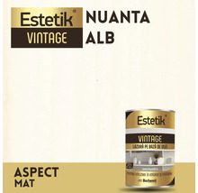 Lazura de lemn pe baza de ulei Estetik Vintage, nuanta alba, aspect mat