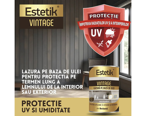 Lazura de ulei Estetik Vintage pentru interior și exterior