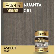 Cutie lazură pentru lemn Estetik Vintage pe fundal de lemn gri