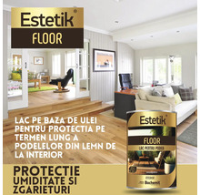 Interior cu podea din lemn și cutie cu lac pentru podele din lemn Estetik