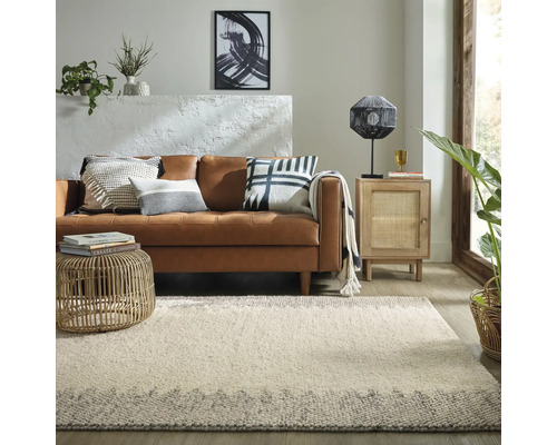 Living cu covor, canapea, măsuță laterală și elemente decorative pentru o atmosferă confortabilă.