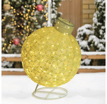 Glob decorativ de Crăciun cu model de fulg de nea și iluminare pentru exterior