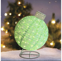 Glob decorativ de Crăciun cu iluminare pe un suport