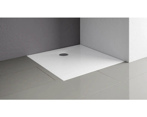 Cădiță de duș pătrată cu scurgere