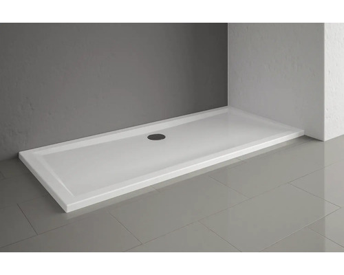 Cădiță de duș dreptunghiulară din acril sanitar cu garnitură de scurgere