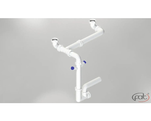 Sifon cu două racorduri pentru aparate