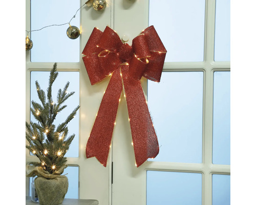 Decorațiune decorativă de Crăciun cu fundă și mini brad de Crăciun