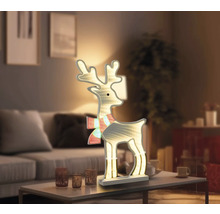 Reniu decorativ, luminos, pentru perioada Crăciunului în sufragerie.