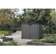 Dulap de grădină din plastic cu uși blocabile în grădină