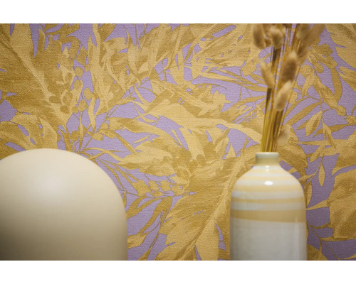 Tapetă decorativă cu frunze și model floral pentru interioare