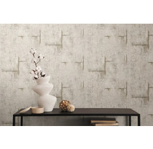 Tapet decorativ cu aspect de beton și raft