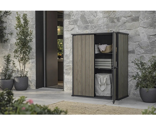 Dulap de grădină cu uși glisante pentru depozitare exterioară