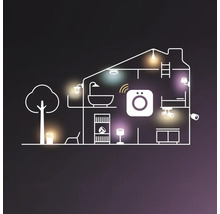 Planul unei case cu sistem de iluminat inteligent
