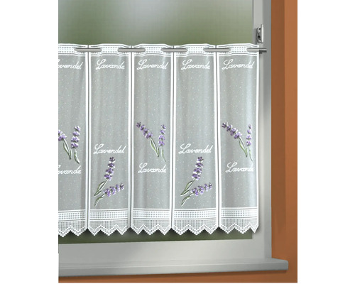 Perdea de fereastră cu motiv de lavandă