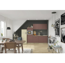 Bucătărie de locuit cu chicinetă, masă și decorațiuni