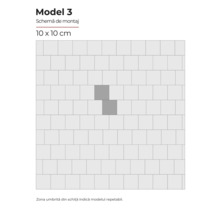 Schema de montaj modelul 3, dimensiune faianță 10 x 10 cm