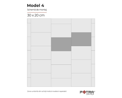 Model de montaj Model 4, 30 x 20 centimetri