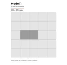 Schema de montaj Modelul 1, 20 x 20 cm
