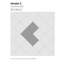 Modelul 2 schema de montaj 20 x 20 cm