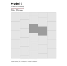 Schema de montaj Modelul 4, format 20 x 20 cm