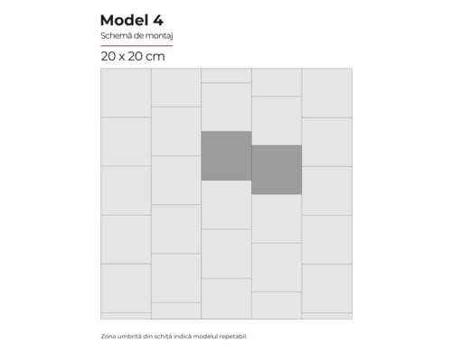 Schema de montaj Modelul 4, format 20 x 20 cm