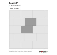Modelul 1 schemă de montaj 30 x 20 centimetri