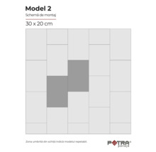 Model de montaj numărul 2 cu dimensiunile 30 x 20 cm