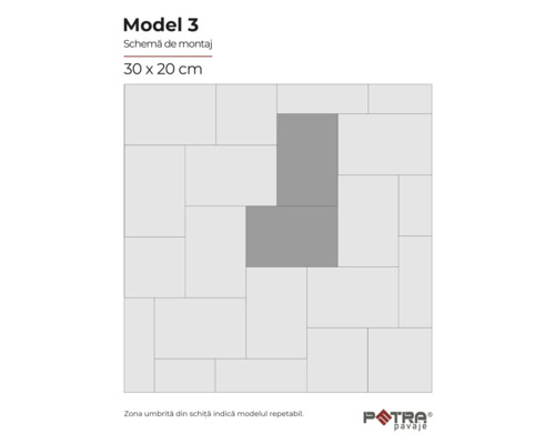Model de montaj Modelul 3, format 30 x 20 cm