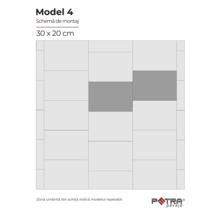 Model de montaj Modelul 4 pentru pavaj 30 x 20 cm
