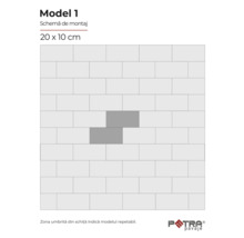 Schema de montaj Model 1, 20 x 10 cm