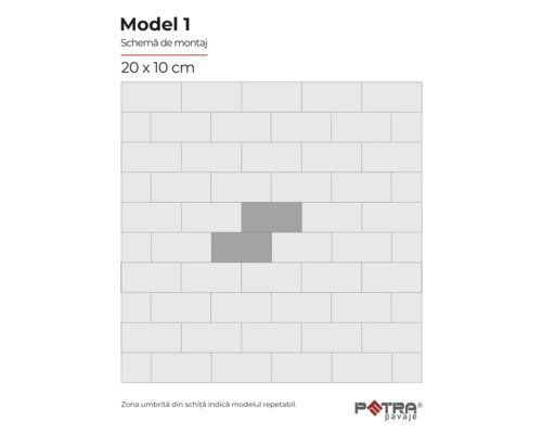 Schema de montaj Model 1, 20 x 10 cm