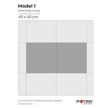 Model 1 schemă de montaj 40 x 40 cm