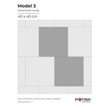 Modelul 3 schemă de montaj 40 x 40 cm