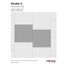 Schema de montaj Modelul 4 cu dimensiunile 40 x 40 cm