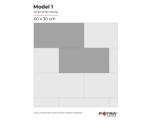 Schema de montaj model 1, 60 x 30 cm