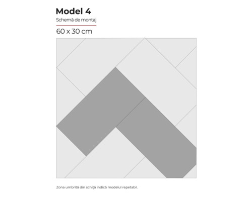 Modelul 4 schema de montaj 60 x 30 cm