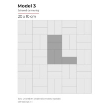 Model de montaj model 3, 20 x 10 cm