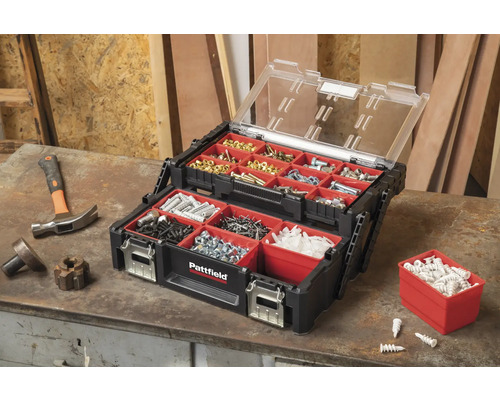 Cutie sortimentată Pattfield cu șuruburi, piulițe și dibluri