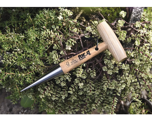 Diblu pentru plantat din lemn și metal pe plante