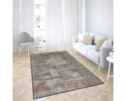 Living cu covor, canapea și scaun